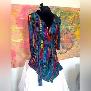 Multicolor Retro BCBG generation wrap dress size XS